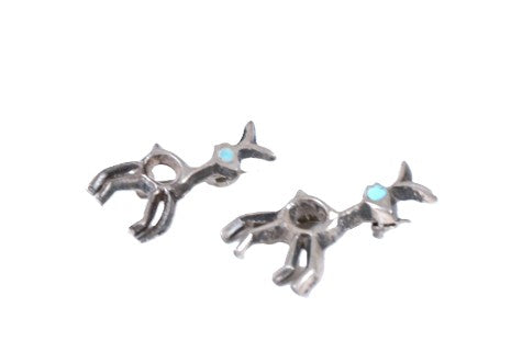 Navajo Sterling Silver and Turquoise Animal Pins Set of 2