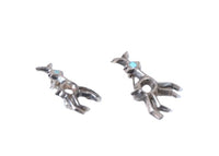 Navajo Sterling Silver and Turquoise Animal Pins Set of 2