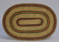 Fine Antique Makah Flat, Oval Basketry Tray