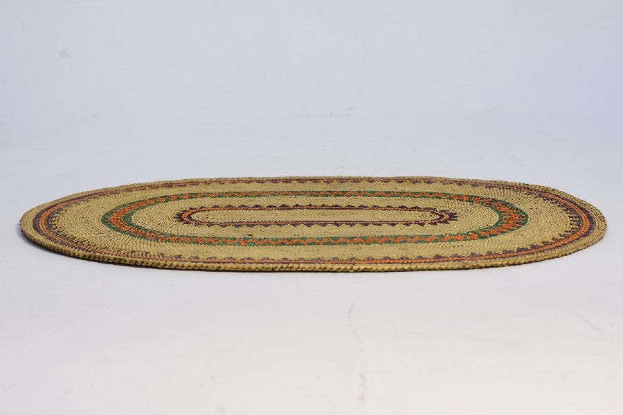 Fine Antique Makah Flat, Oval Basketry Tray