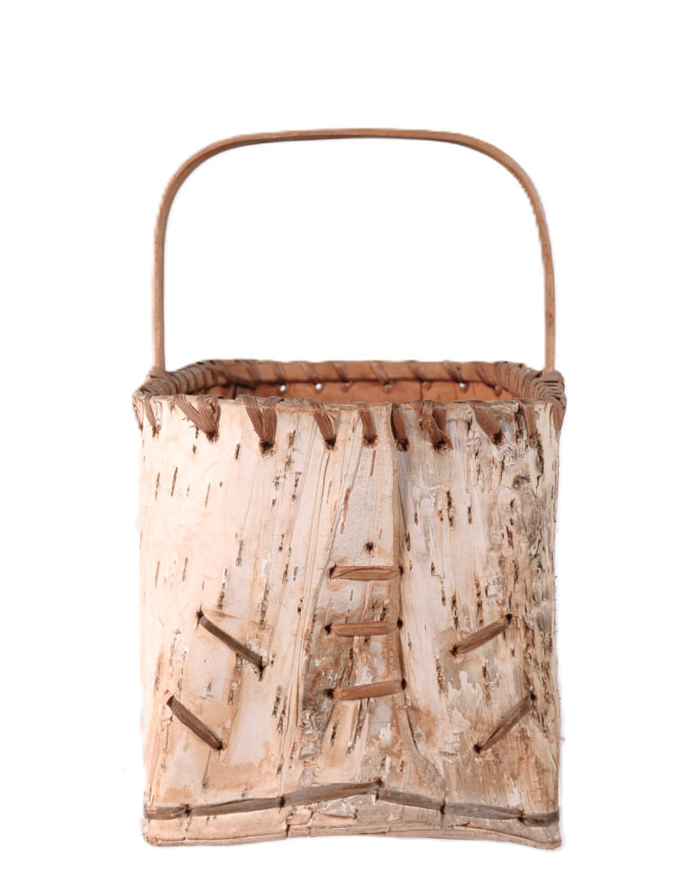Athabascan Birch Bark Basket with Handle