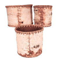 Athabascan Canadian Birch Bark Nesting Baskets Set of 3