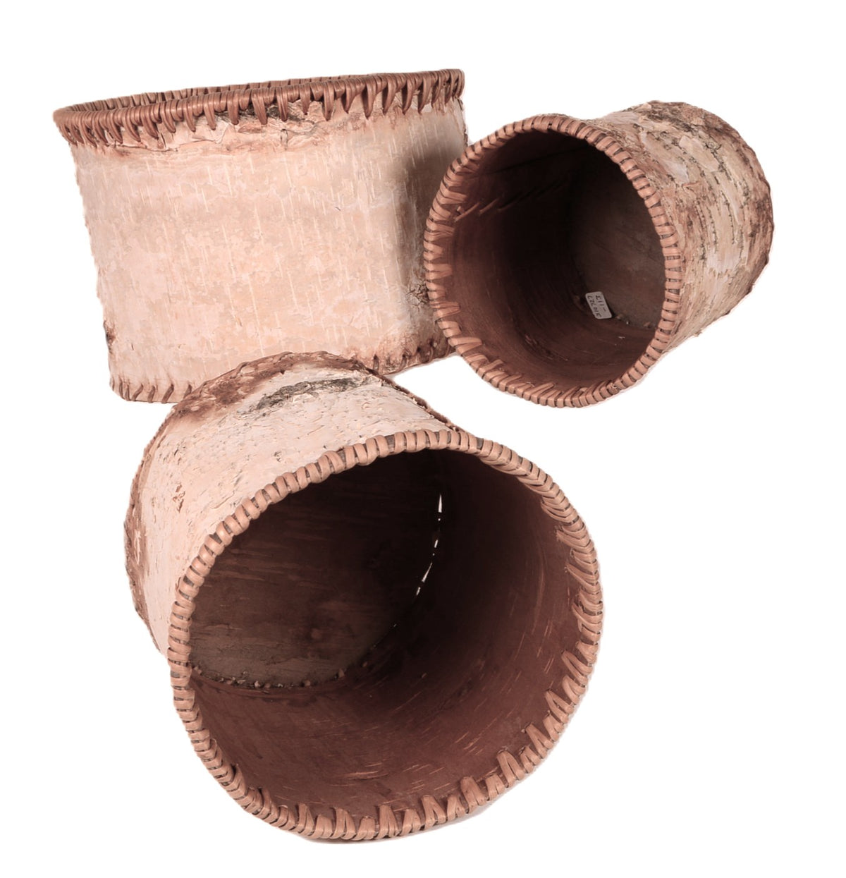 Athabascan Canadian Birch Bark Nesting Baskets Set of 3