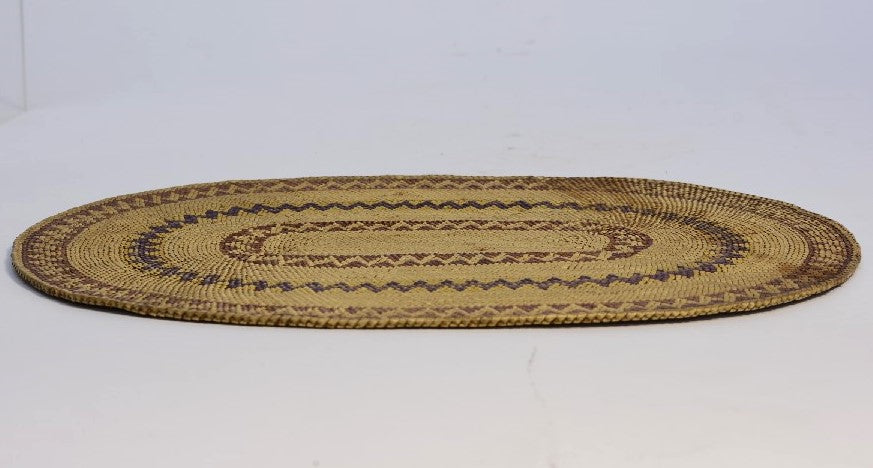 Fine Antique Makah Flat, Oval Basketry Tray