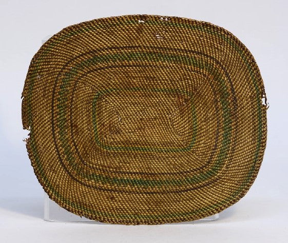 Fine Antique Makah Flat, Oval Basketry Tray