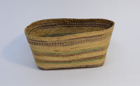 Makah Twined Basket with plaited cedar base