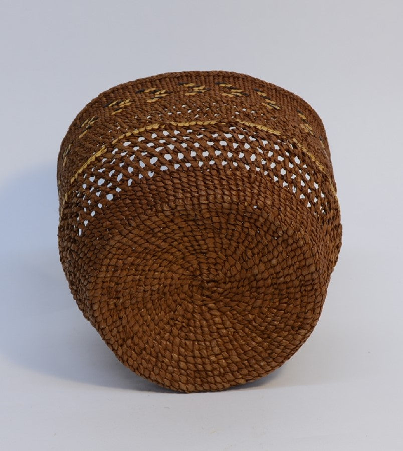 Fine twined Tlingit Basket "ALASKA"