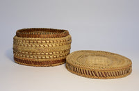 Large Antique Makah Lidded Basket