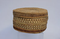 Large Antique Makah Lidded Basket