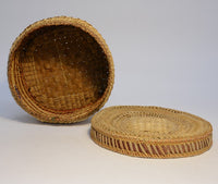 Large Antique Makah Lidded Basket