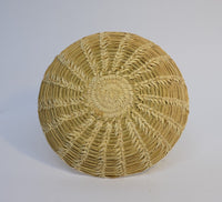 Papago basket, Southern Arizona, coiled Basket Tray of Yucca stem