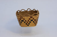 Salish Basket with open rim weave