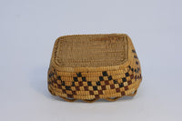 Salish Basket with open rim weave