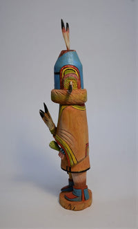 Hopi Pueblo Aholi Kachina Doll By L. Valentine