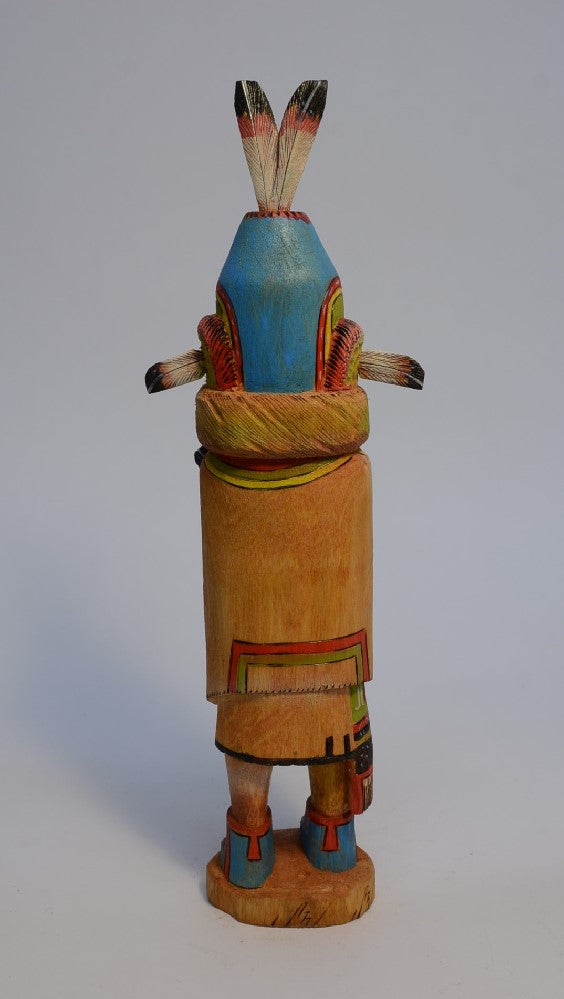 Hopi Pueblo Aholi Kachina Doll By L. Valentine