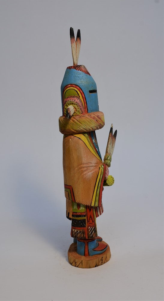 Hopi Pueblo Aholi Kachina Doll By L. Valentine