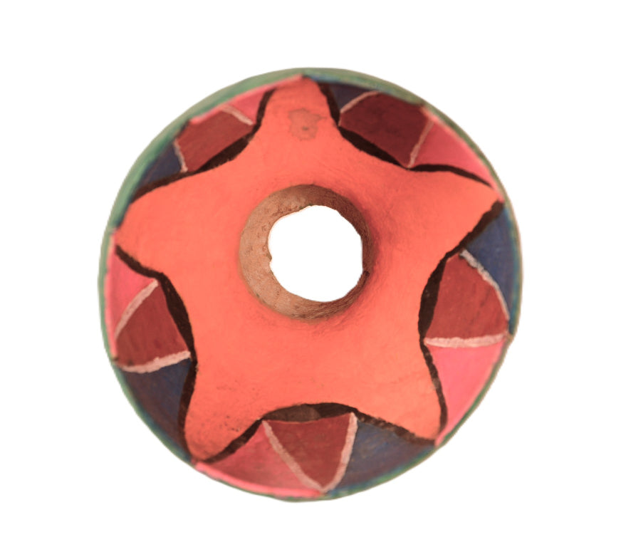 Hopi Pueblo Painted Gourd Wand Top