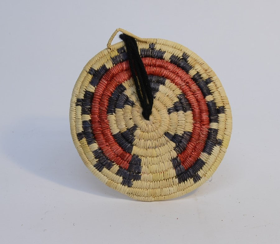 Hopi Coiled basket with Wedding Basket motif