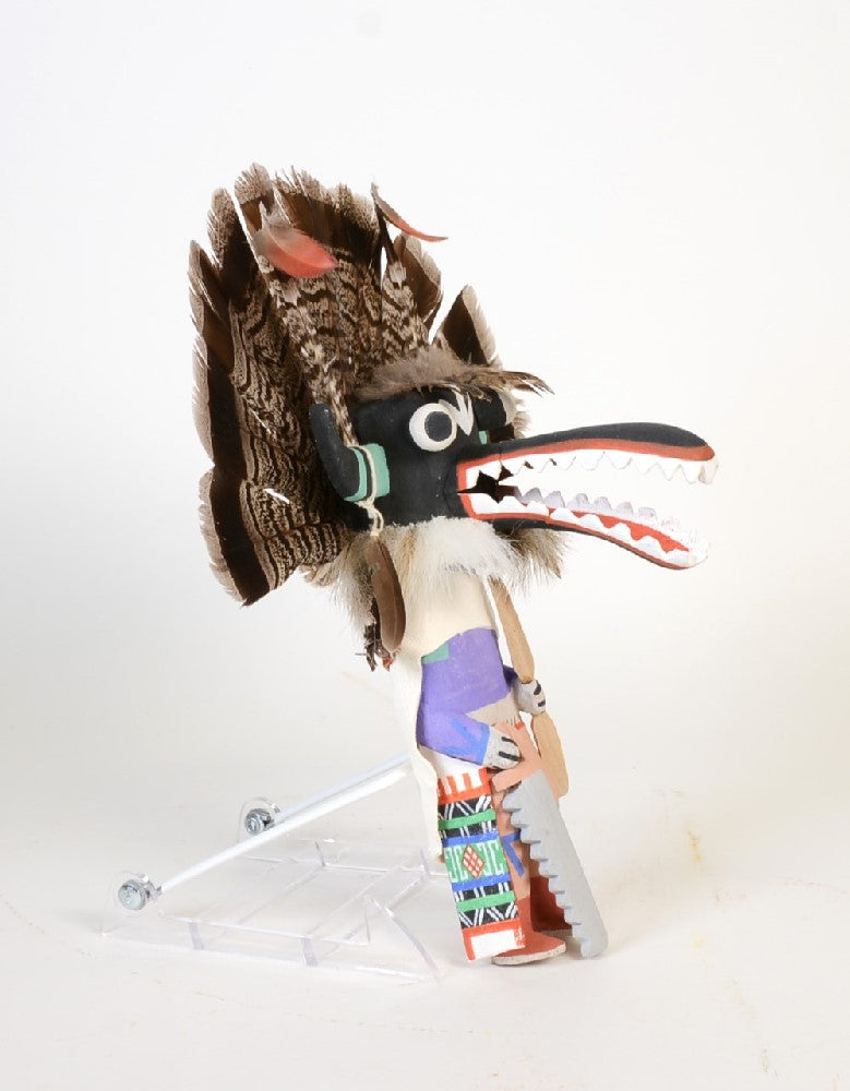Hopi Kachina Black Ogre Doll Wall Hanger