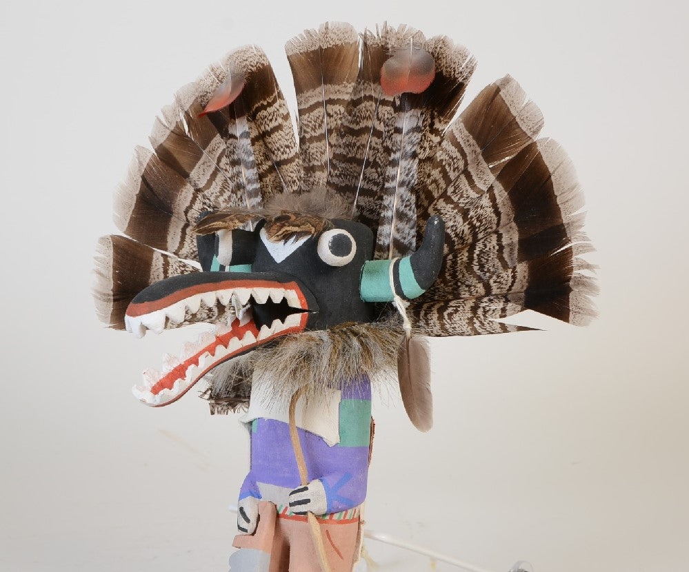 Hopi Kachina Black Ogre Doll Wall Hanger