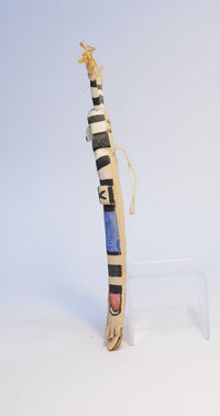 Hopi Pueblo Koshare Clown Flat Kachina Doll By Jeremy Chapman