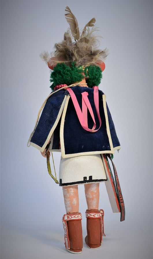 Vintage Hopi Pueblo Velvet Shirt Navan Kachina Doll