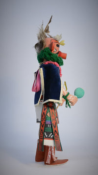 Vintage Hopi Pueblo Velvet Shirt Navan Kachina Doll