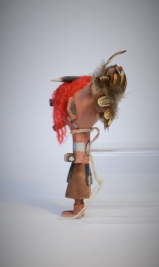 Hopi Pueblo Cow Wakas Kachina Doll Rattle