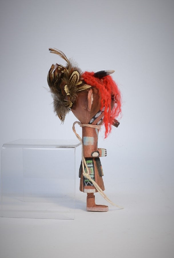 Hopi Pueblo Cow Wakas Kachina Doll Rattle