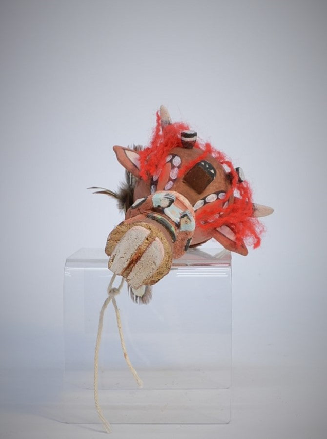 Hopi Pueblo Cow Wakas Kachina Doll Rattle
