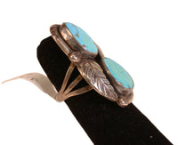 Large Navajo Sterling Silver and Turquoise Ring - Size 6 1/2