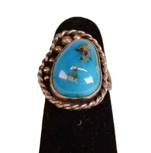 Vintage Navajo Turquoise Ring Size 5 1/2