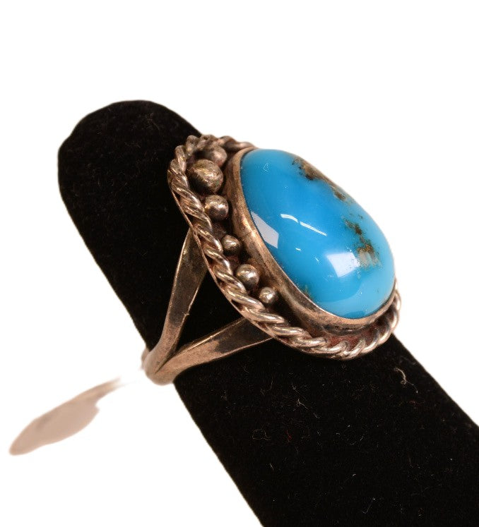 Vintage Navajo Turquoise Ring Size 5 1/2