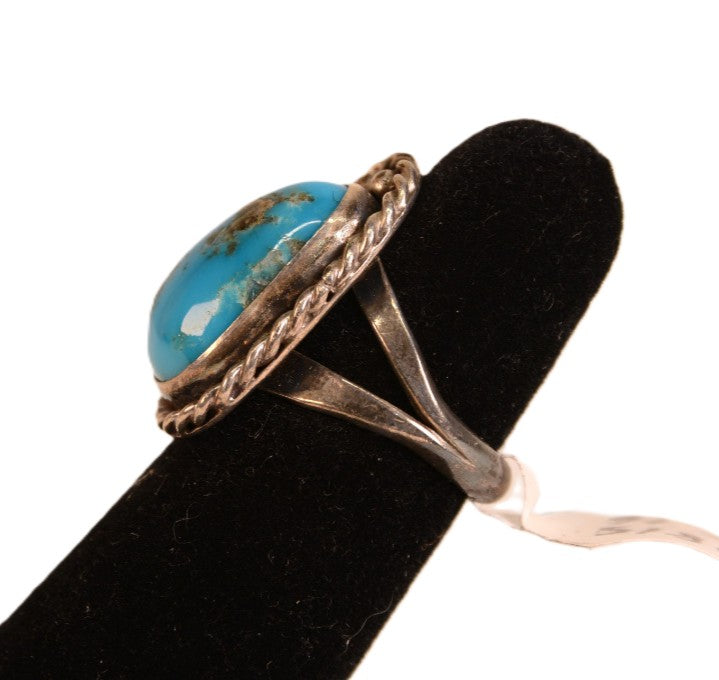 Vintage Navajo Turquoise Ring Size 5 1/2