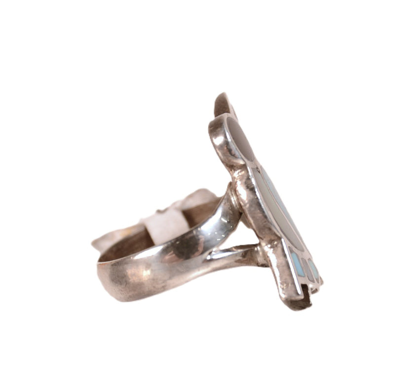 Vintage Zuni Inlay Bird Ring