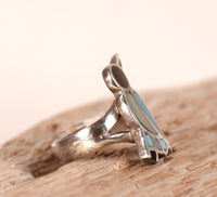 Vintage Zuni Inlay Bird Ring
