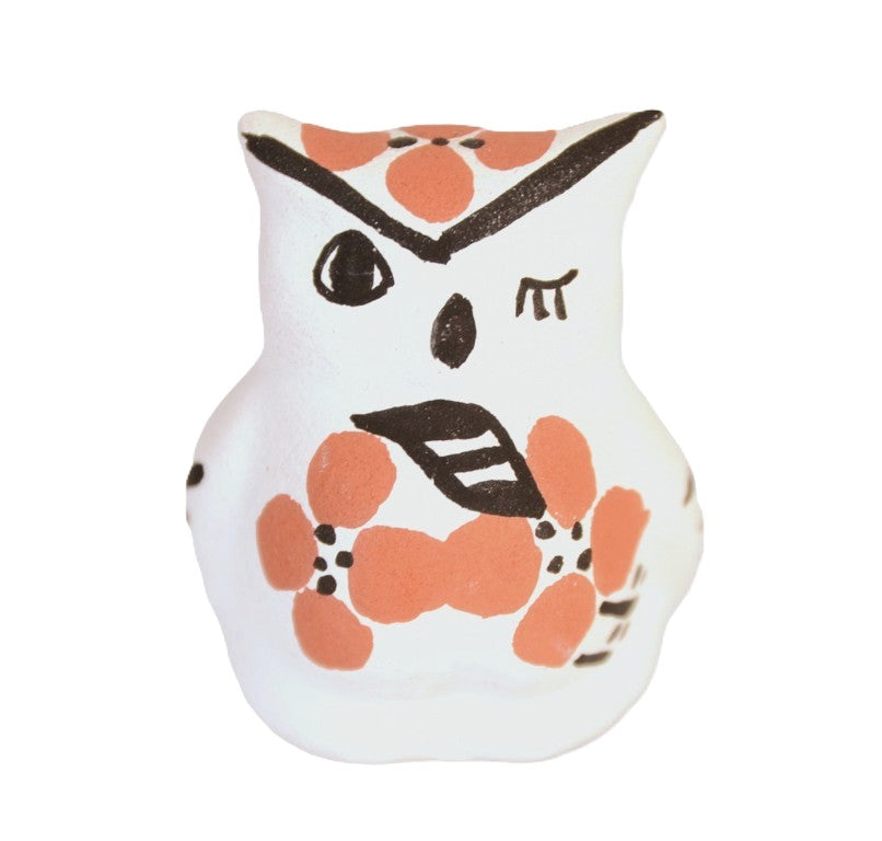 Acoma Pueblo Owl Winking Pottery By S. C.