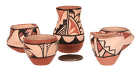 Jemez Pueblo Pottery By C.G. Laretto Set of 5