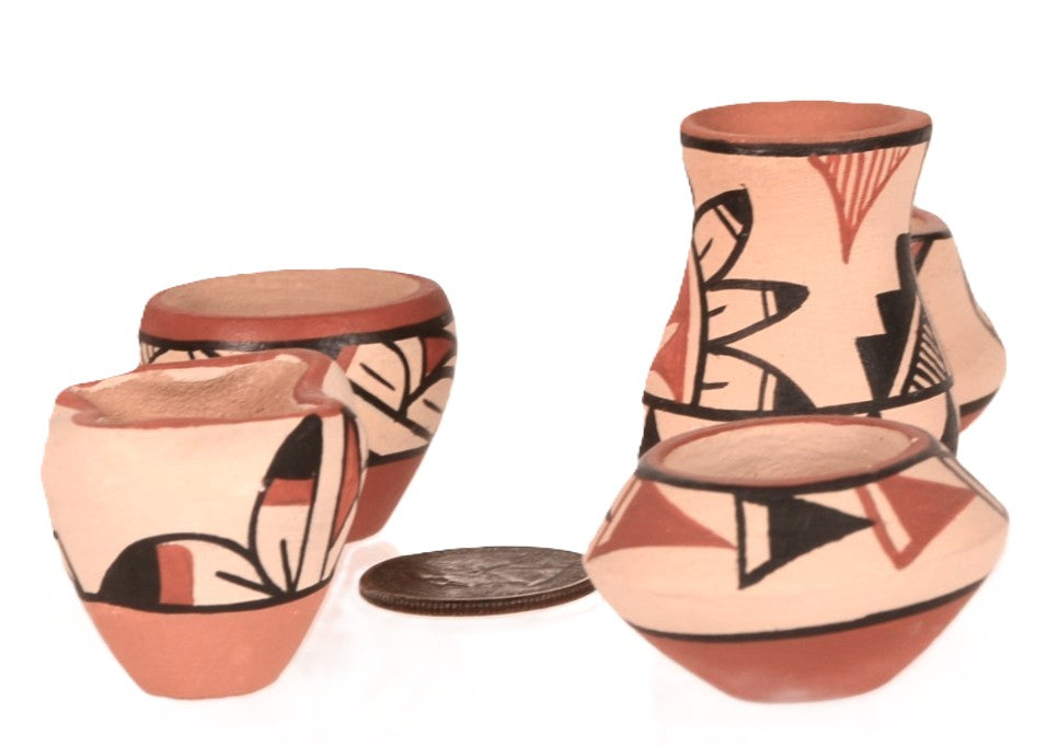 Jemez Pueblo Pottery By C.G. Laretto Set of 5
