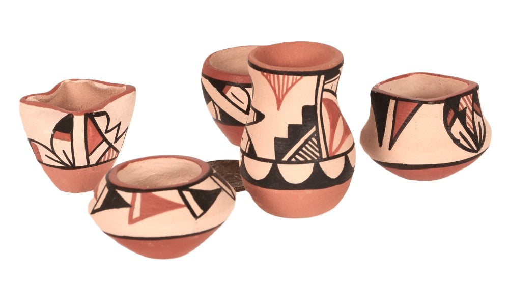 Jemez Pueblo Pottery By C.G. Laretto Set of 5