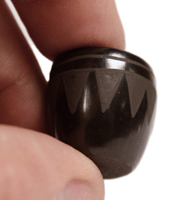 San Ildefonso Pueblo Miniature Black on Black Pottery