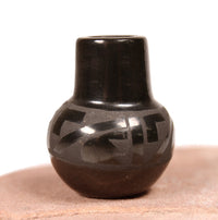 San Ildefonso Pueblo Miniature Black on Black Pottery