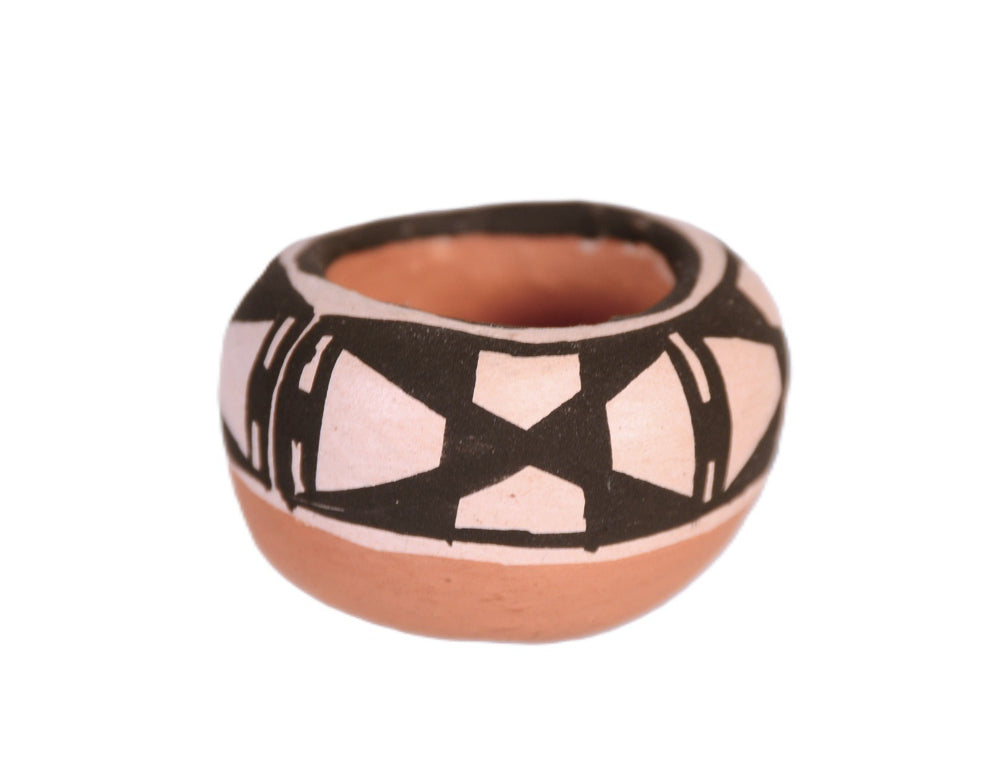 Jemez Pueblo Miniature Bowl Pottery By H.T.