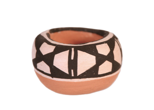 Jemez Pueblo Miniature Bowl Pottery By H.T.