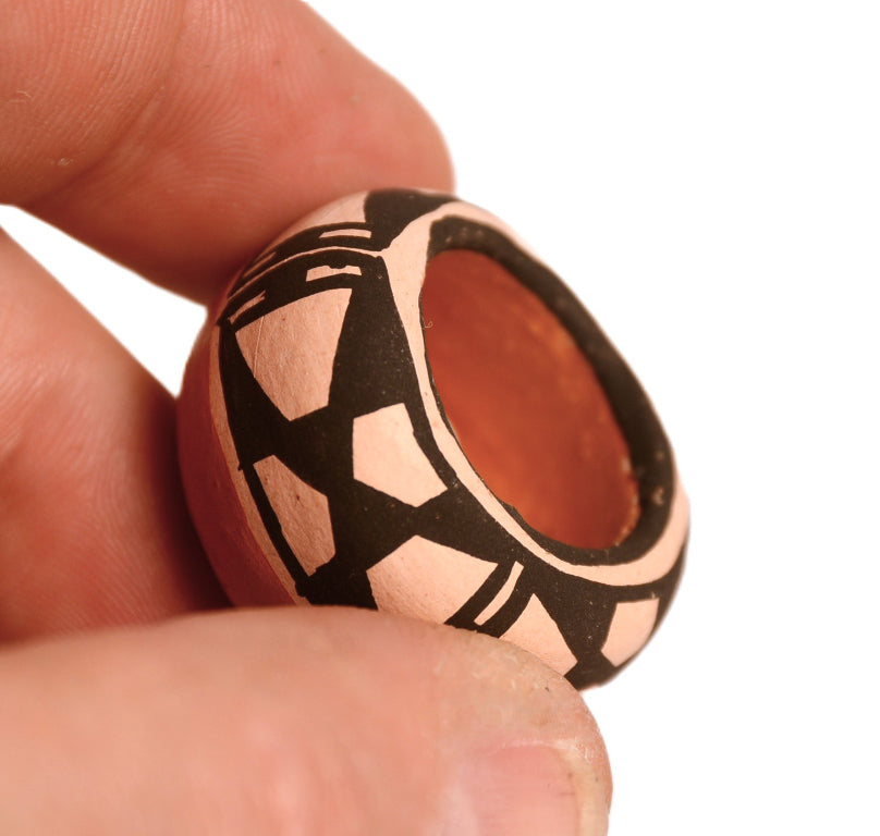 Jemez Pueblo Miniature Bowl Pottery By H.T.