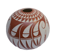 Laguna Pueblo Seed Jar by Arthur & Velma Lucario - Long Hair Katsina