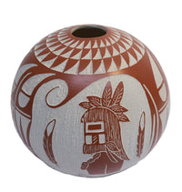 Laguna Pueblo Seed Jar by Arthur & Velma Lucario - Long Hair Katsina