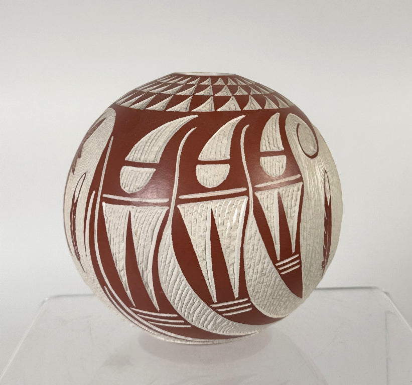 Laguna Pueblo Seed Jar by Arthur & Velma Lucario - Long Hair Katsina