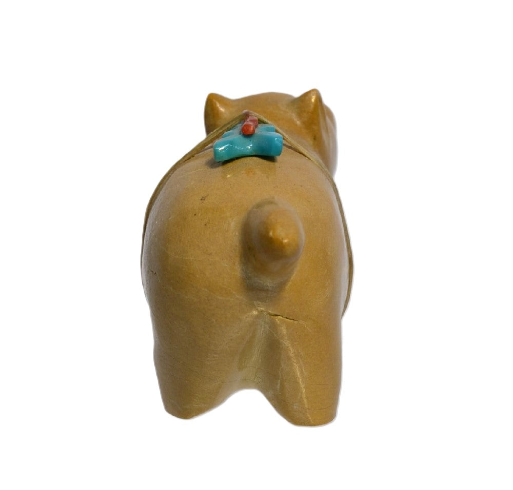 Zuni Bear Fetish - Travertine - Alice Leekya – Antique American