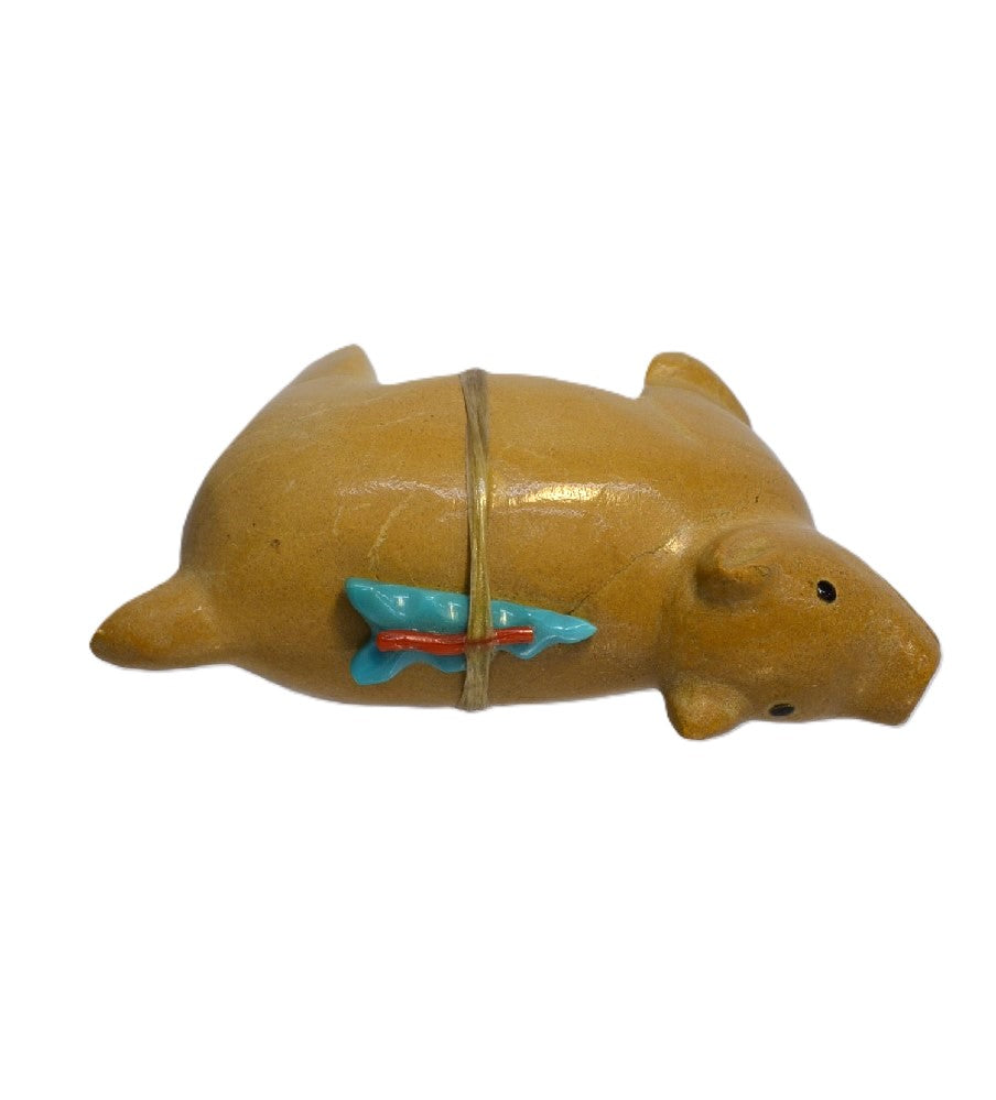 Zuni Bear Fetish - Travertine - Alice Leekya – Antique American